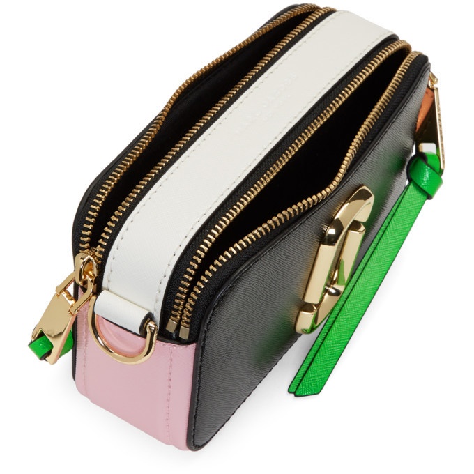 Marc Jacobs Green and Pink Snapshot Bag Marc Jacobs