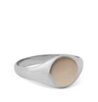 Miansai - Sterling Silver and 14-Karat Gold Signet Ring - Silver
