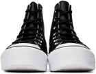 Converse Black Leather Chuck Taylor All Star Lift High Sneakers