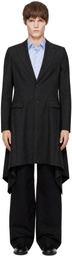 Comme des Garçons Homme Plus Black Dobby Cloth Coat