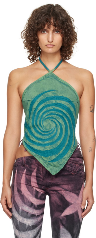 Photo: Masha Popova Green & Blue Bandana Tank Top
