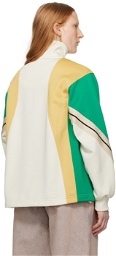 Palm Angels Off-White & Green Monogram Track Jacket