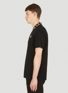 Greca Collar Polo Shirt in Black