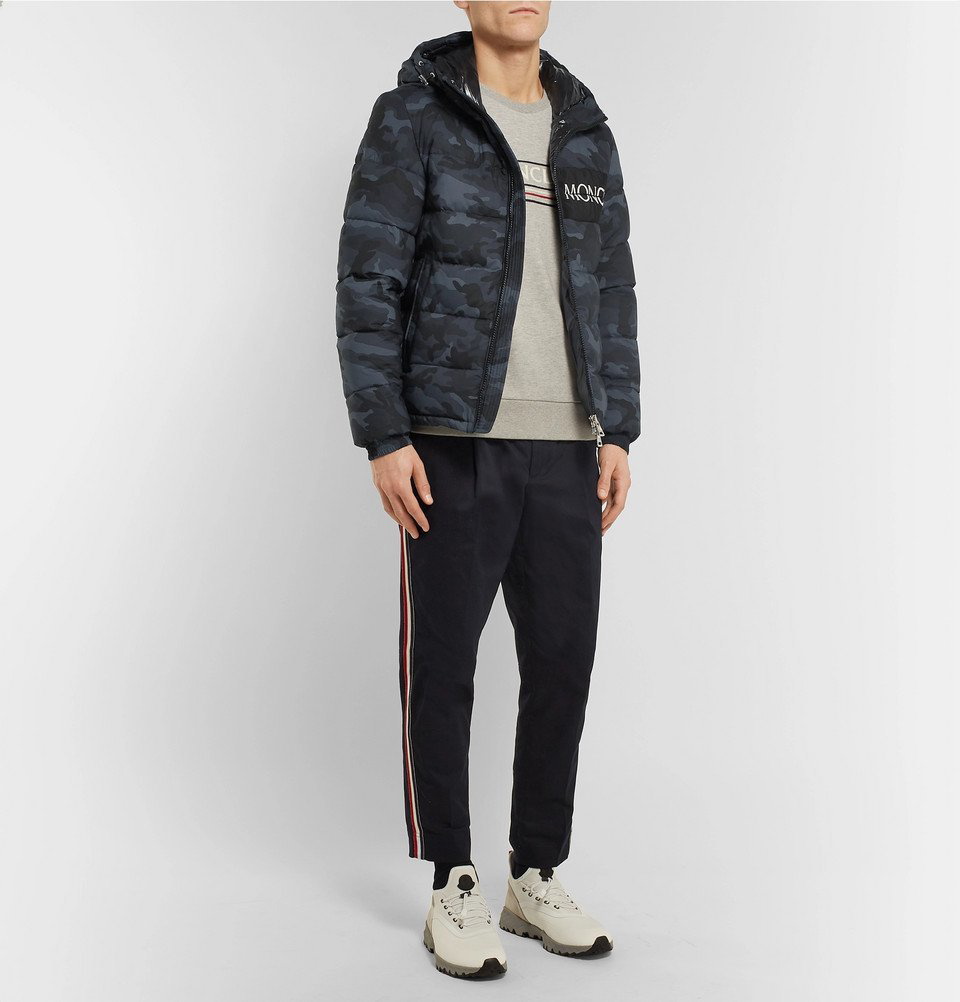 Moncler Men's Camouflage-Print Shell Hooded Jacket