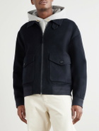 Hartford - Doug Double-Faced Wool-Blend Jacket - Blue