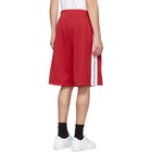 Palm Angels Red Track Shorts