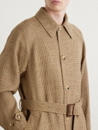 Polo Ralph Lauren - Houndstooth Wool, Silk and Linen-Blend Coat - Neutrals