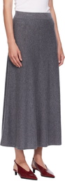 LISA YANG Gray Torie Midi Skirt