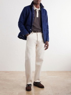 Drake's - Merino Wool-Jersey Polo Shirt - Brown