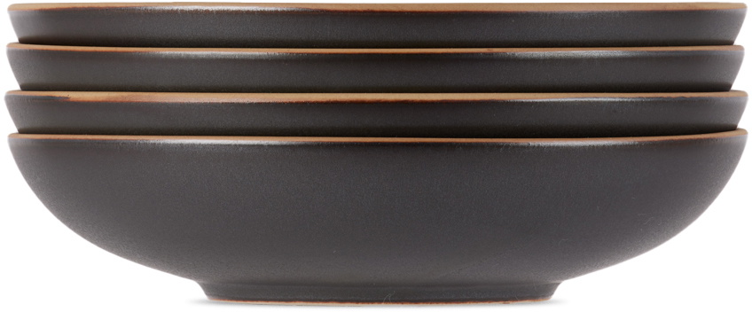 Lineage Ceramics Black Salad Bowl, 4 pcs