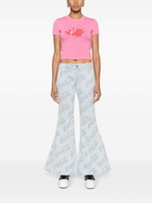 ERL X Coca Cola Cool Grey Low-Rise Flared Jeans