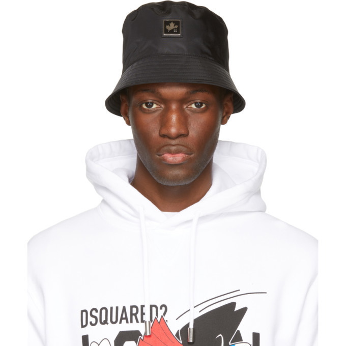 Photo: Dsquared2 Black Logo Bucket Hat