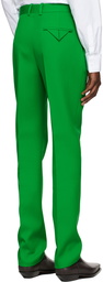 Bottega Veneta Green Compact Wool Trousers