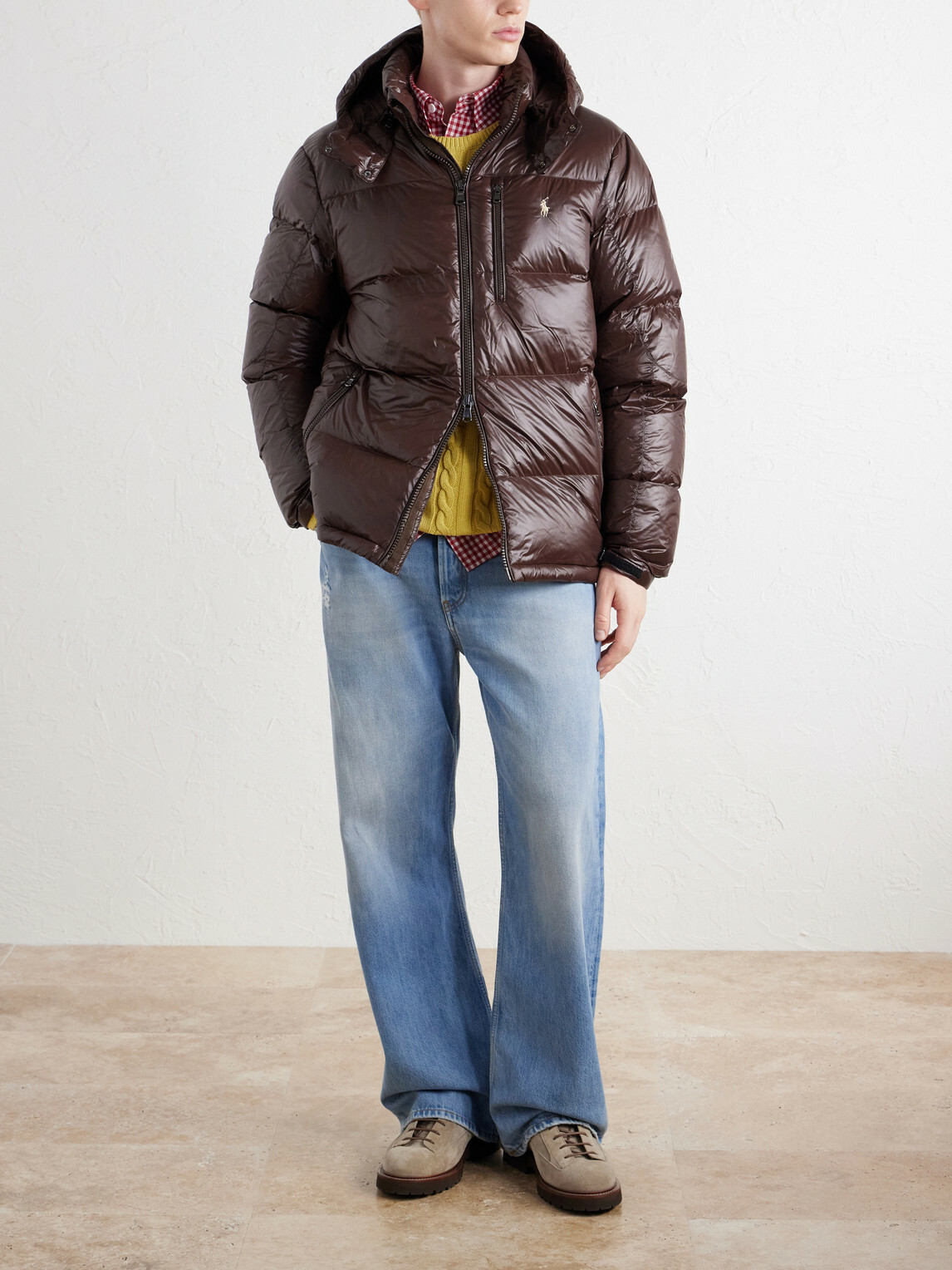 Polo Ralph Lauren - Logo-Embroidered Quilted Recycled-Shell Hooded Down Jacket - Brown