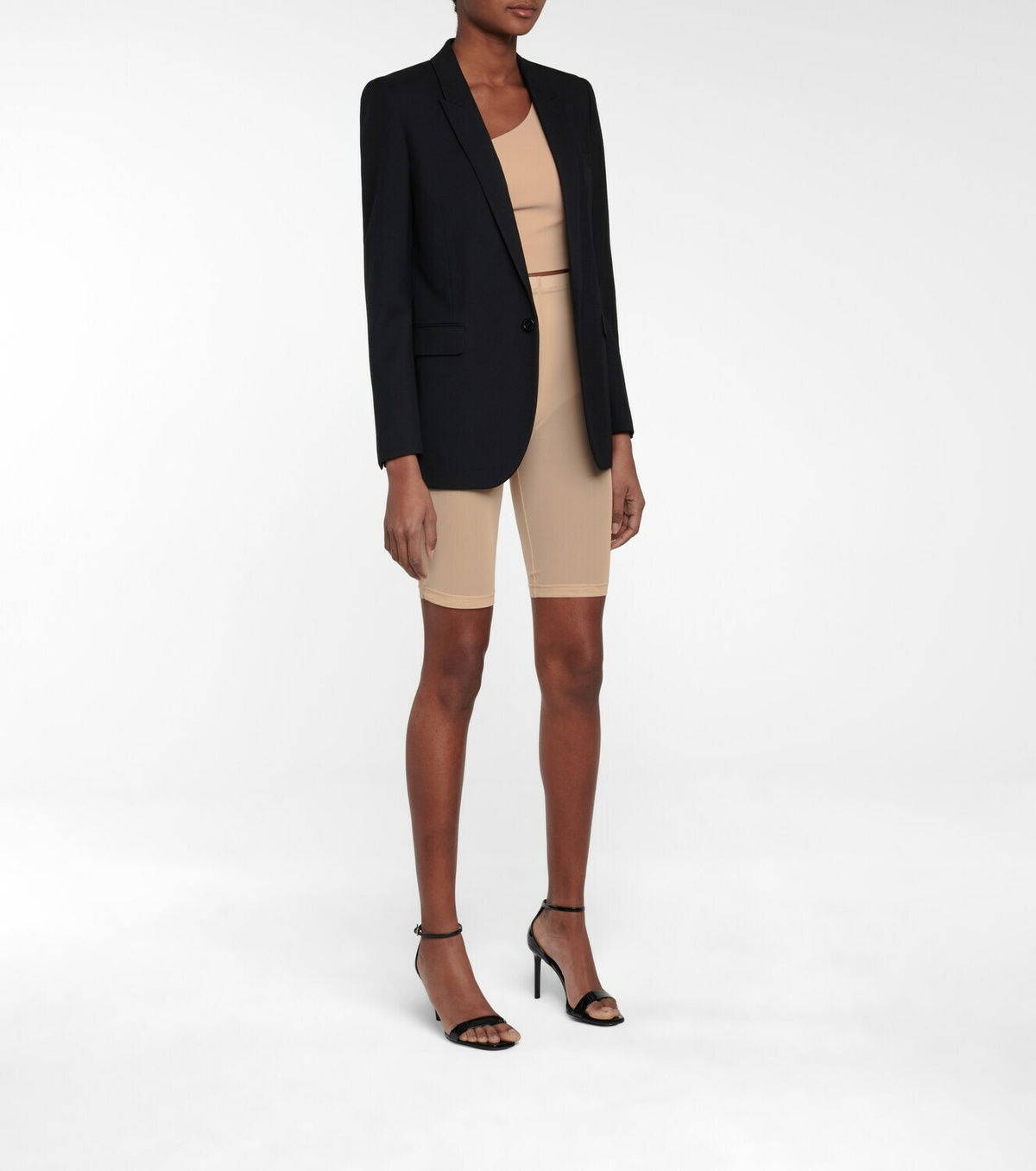 David Koma Mesh jersey shorts