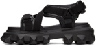 Valentino Garavani Black Trackstud Sandals