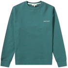 Norse Projects Men's Vagn Logo Crew Sweat in Sea Blue