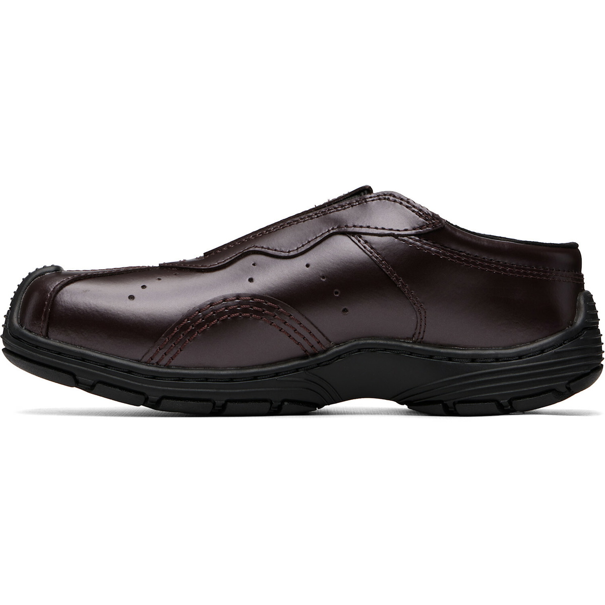 Dr. Martens Burgundy Aurix Satin Finish Leather Mule Loafers