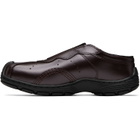 Dr. Martens Burgundy Aurix Satin Finish Leather Mule Loafers