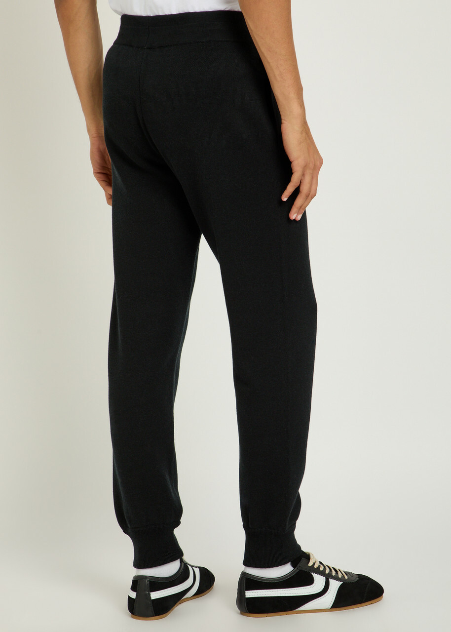 Versace Cotton and Cashmere-blend Trousers Black