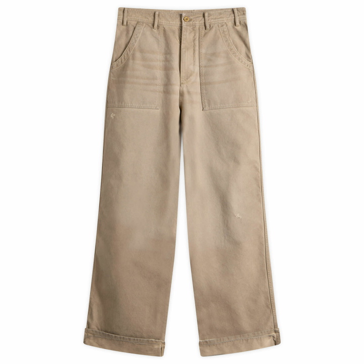 Photo: Acne Studios Men's Plinty Rustic Cotton Twill Trousers in Camel Beige
