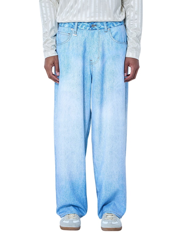 Photo: Metalwood Wide-Leg Denim Trousers