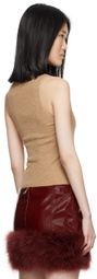 Blumarine Beige Wool Tank Top