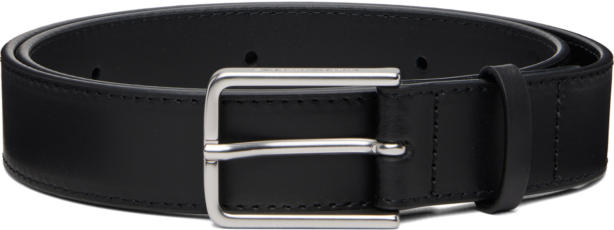 Maison Kitsuné Black Leather Belt