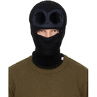 C.P. Company Black Extrafine Merino Wool Goggle Balaclava