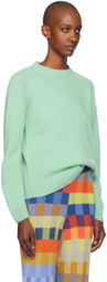 The Elder Statesman Green Malibu Crew Sweater