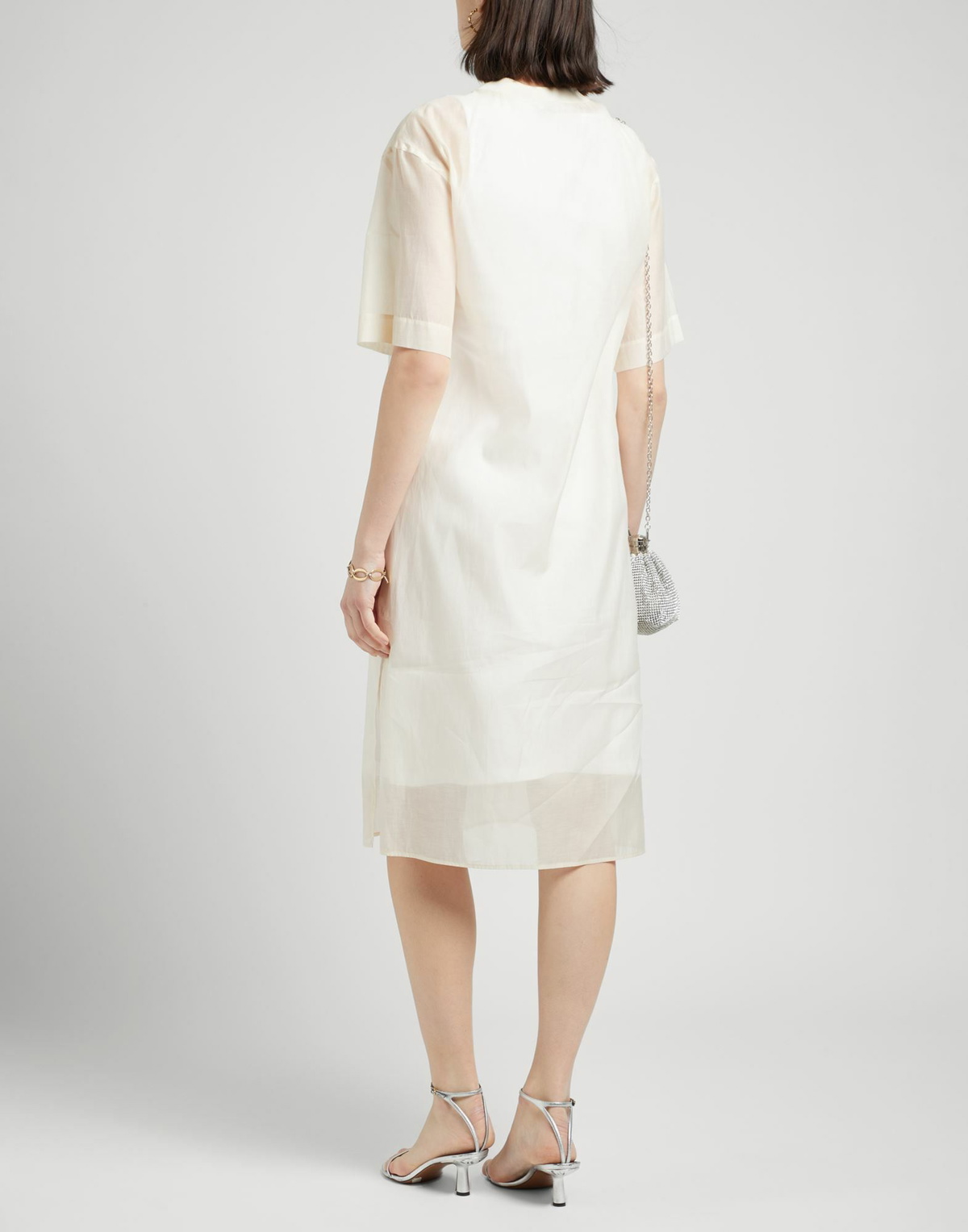 Peserico Womens Midi dress Cream