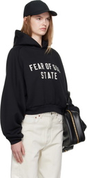 Fear of God ESSENTIALS Black Fleece Raglan Hoodie