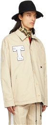 Tommy Jeans Beige Coach Reversible Jacket