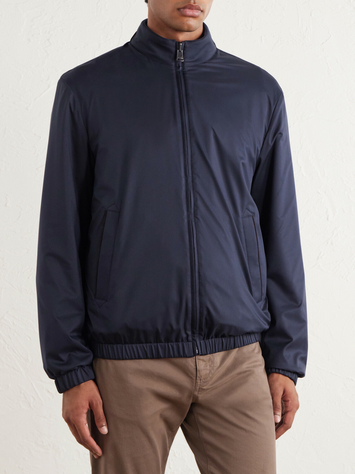 Canali - Reversible Shell Bomber Jacket - Blue