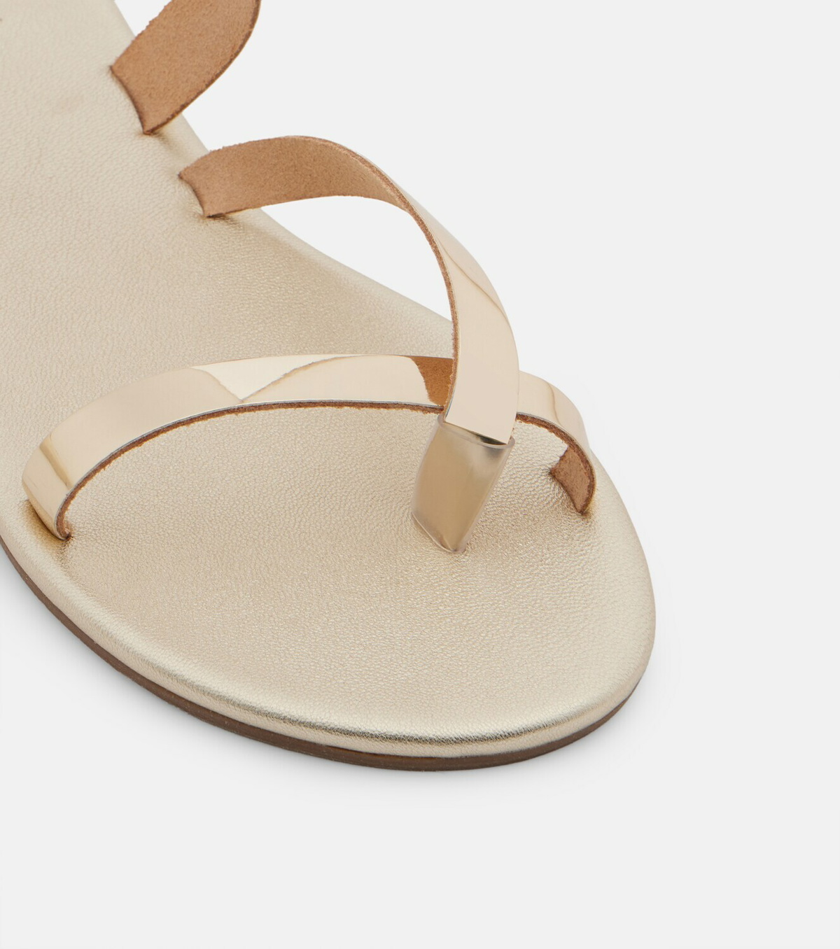 Ancient Greek Sandals Daphnae metallic leather sandals