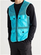 Stone Island - Packable Garment-Dyed Lucido-TC Trench Coat with Detachable Mesh Gilet - Blue