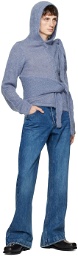 AARON ESH Blue Puddle Jeans