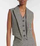 Alexander McQueen Houndstooth wool and mohair vest