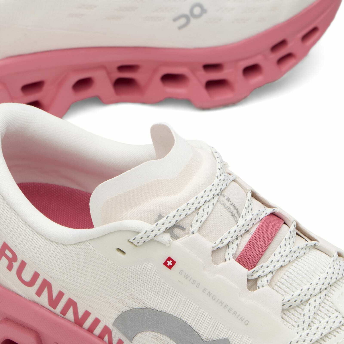 ON Women's Cloudmster 3 Sneaker in Ivory/Camellia