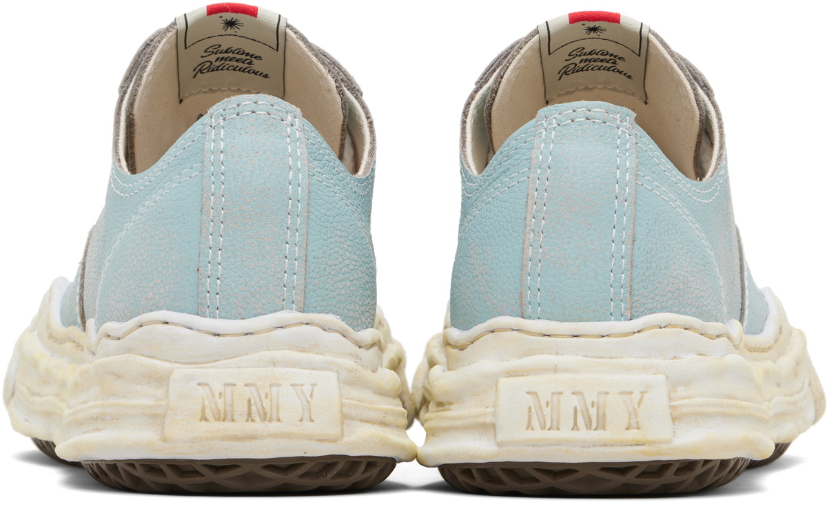 Maison MIHARA YASUHIRO Blue 'Hank' OG Sole Shrink Leather Low-Top Sneakers