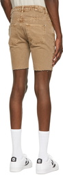 Ksubi Tan Denim Chopper Shorts