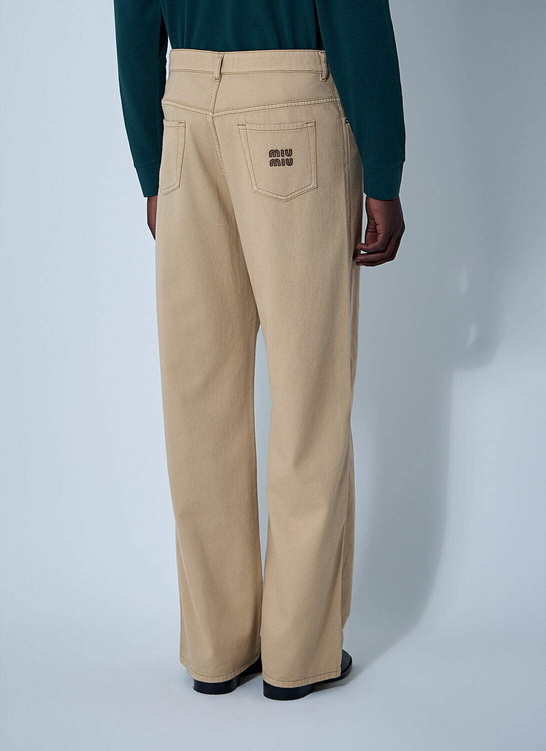 Miu Miu Logo Motif Jeans