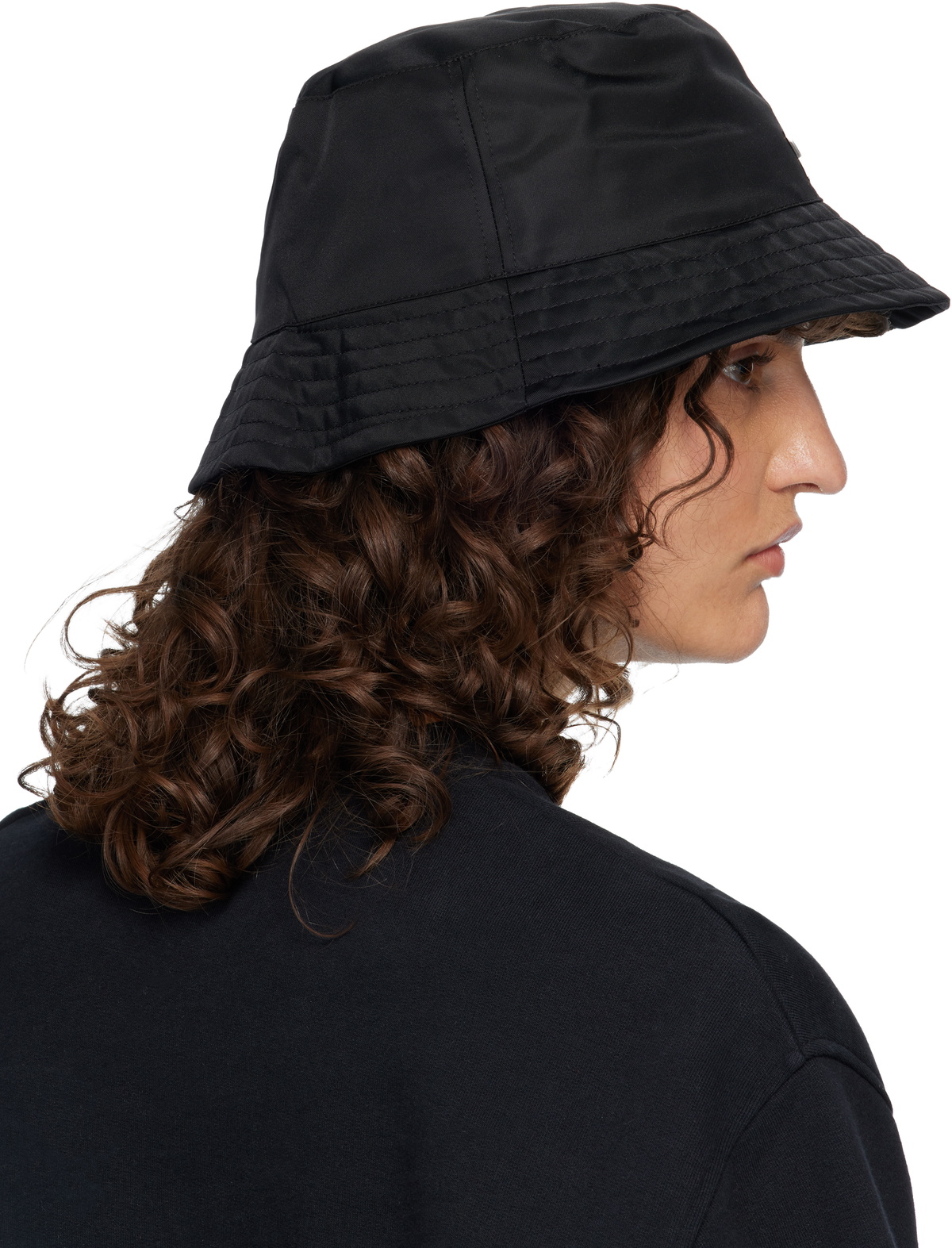 AMI Paris Black Ami de Coeur Stud Bucket Hat