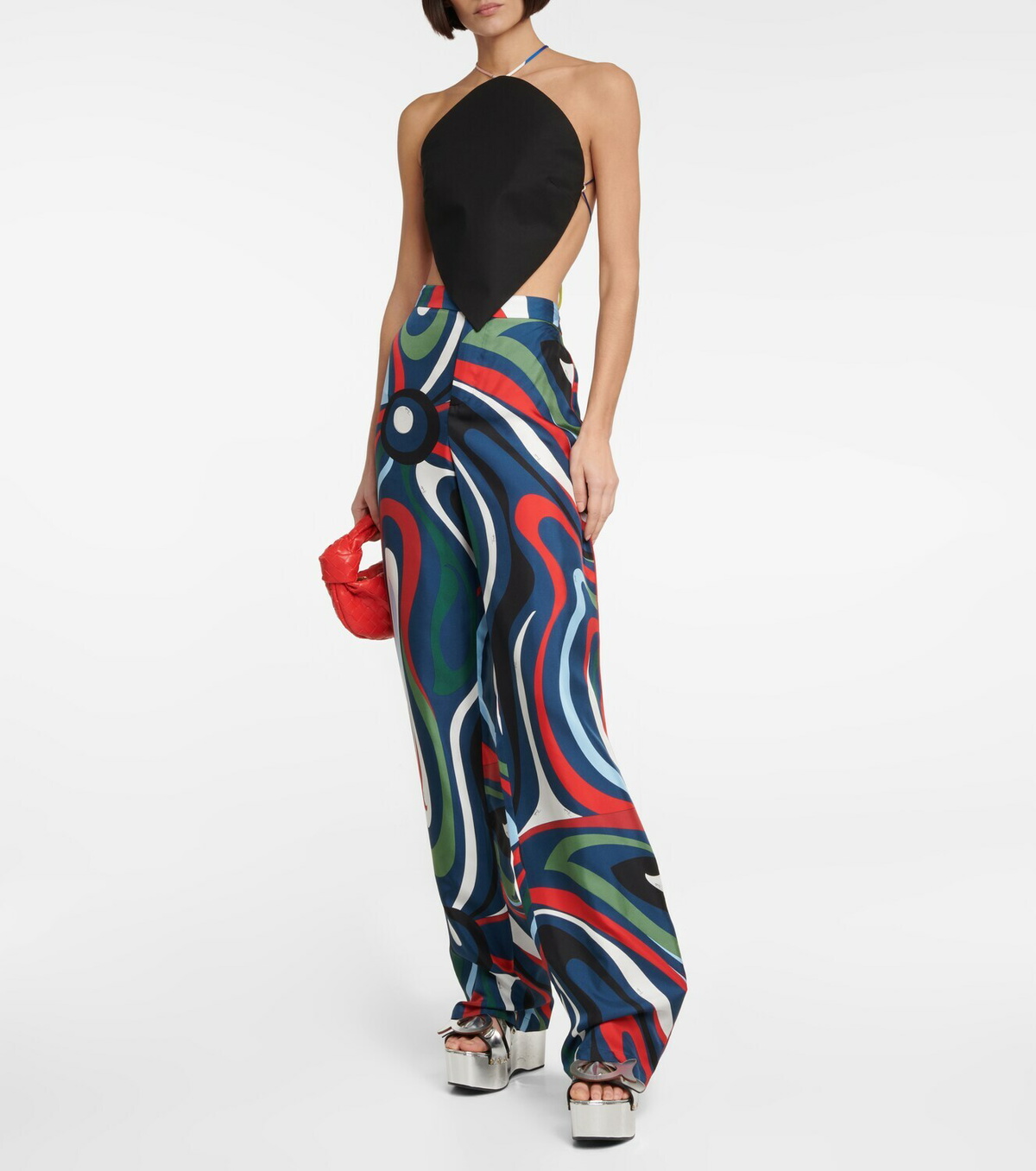 EMILIO PUCCI 貝殻柄　バックオープン クロップド丈キャミソール Onde-Print Top – PUCCI Online Store