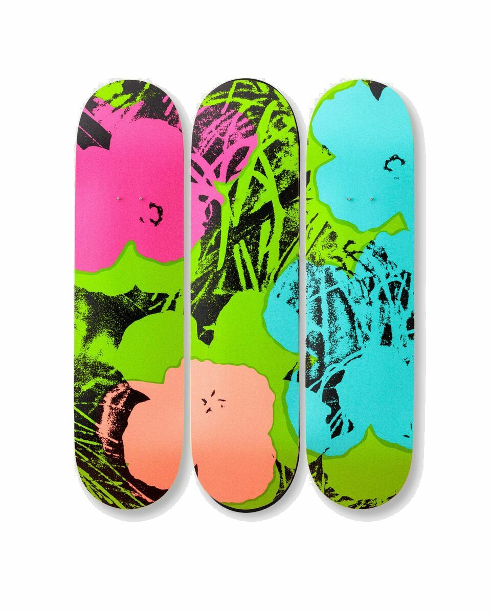 Photo: The Skateroom Andy Warhol Flowers Decks   Green/Pink 3 Pack Multi - Mens - Home Deco