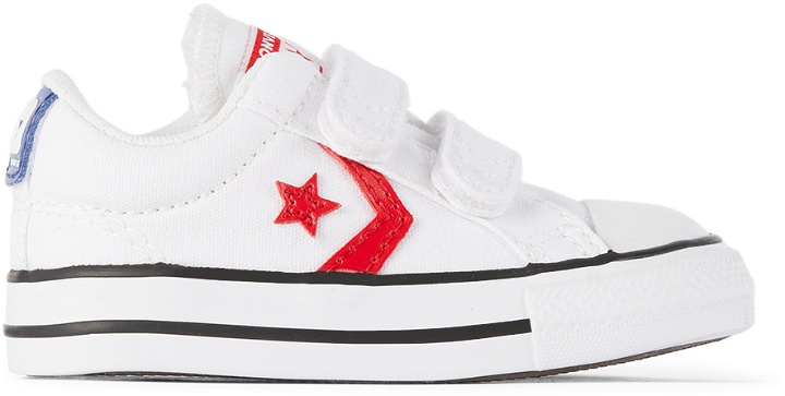 Photo: Converse Baby White Varsity Canvas Easy-On Star Player Sneakers