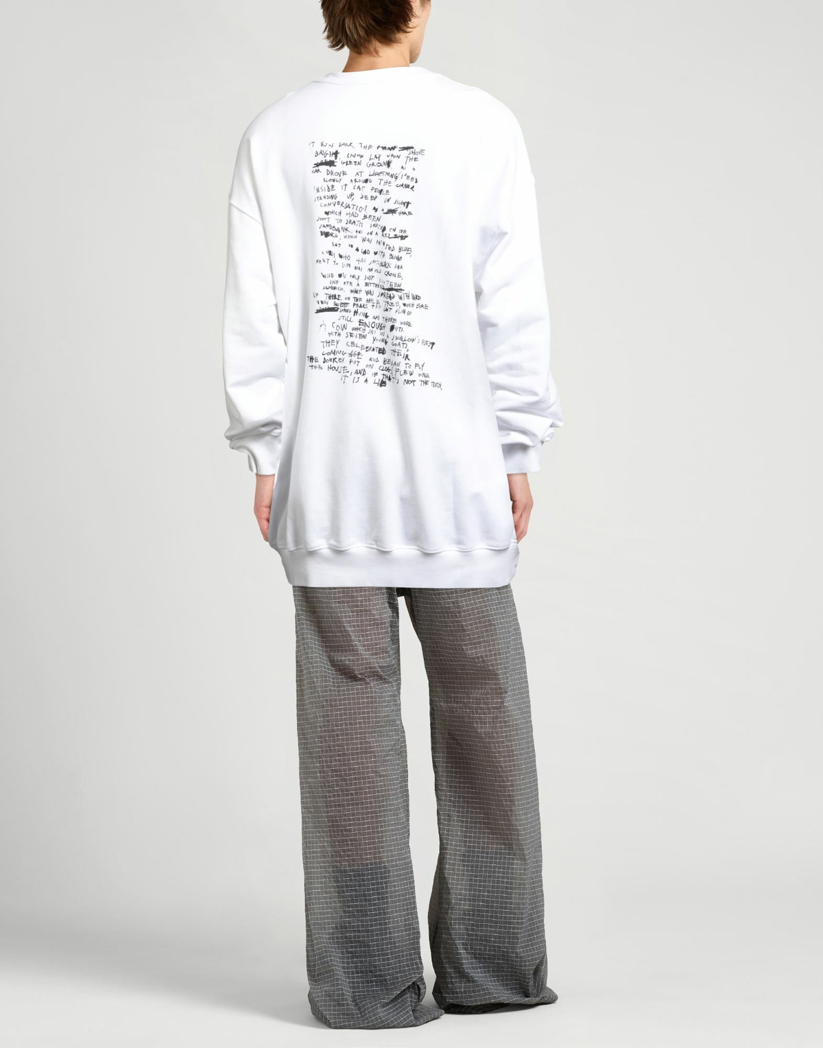 Ann Demeulemeester Mens Sweatshirt in White