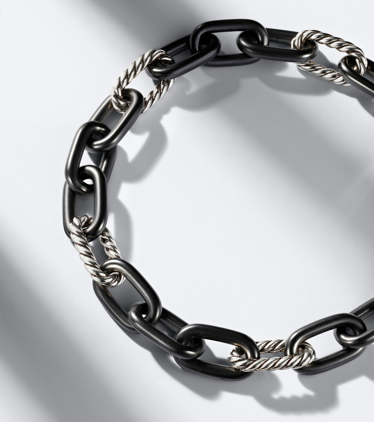 David Yurman DY Madison® titanium and sterling silver chain bracelet