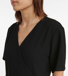 Loewe Belted wool crêpe midi dress