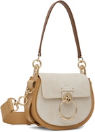 Chloé Tan & Off-White Small Tess Shoulder Bag